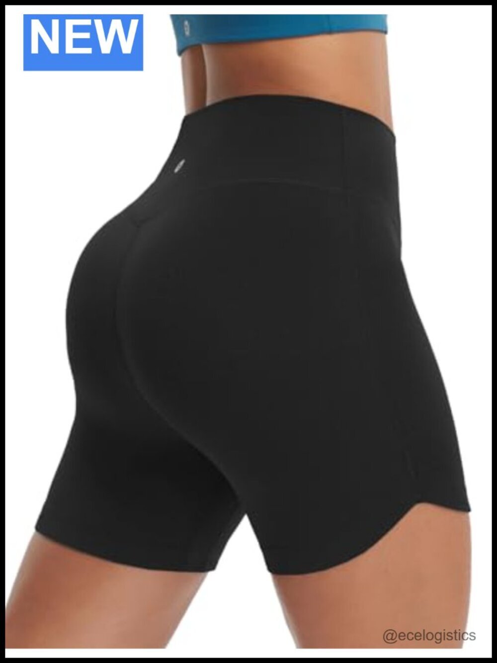 High Waisted 5" Biker Shorts with Pocket Tummy Control Yoga